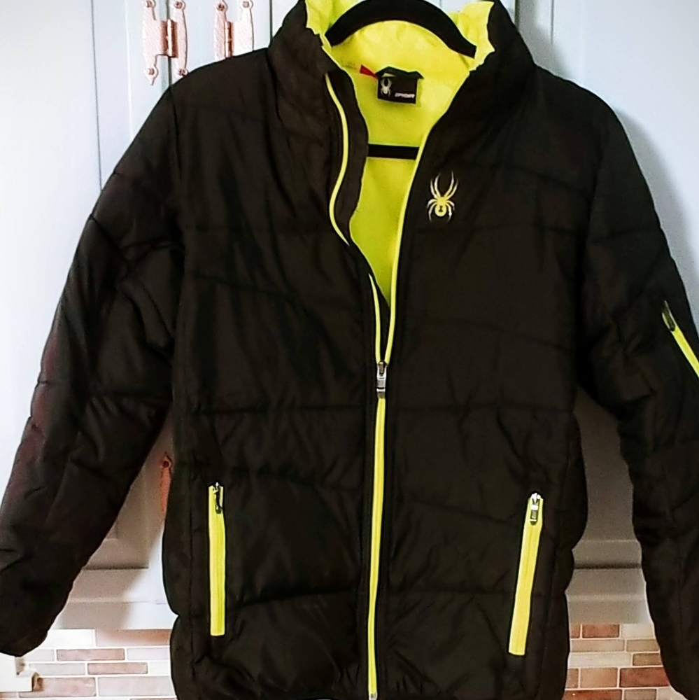 Boys Spyder Puffer Jacket Size Lg